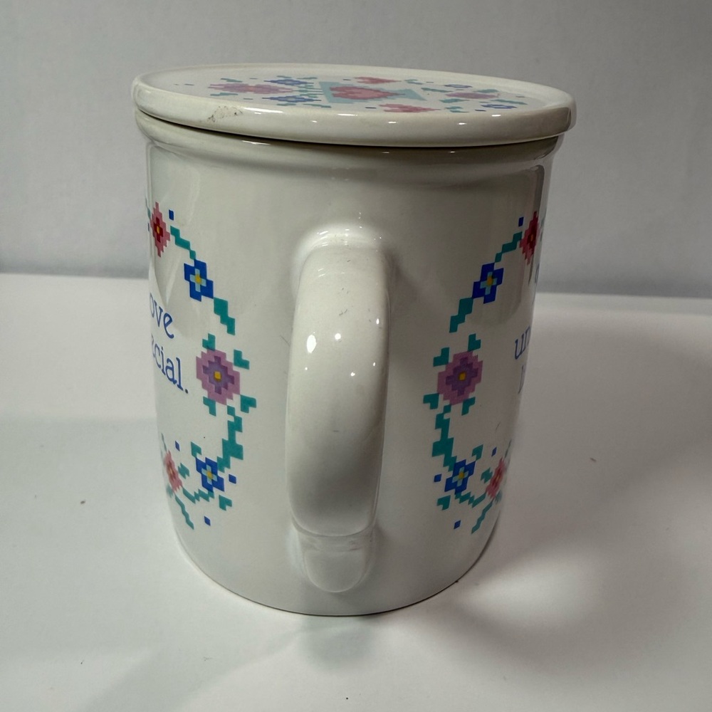 Vintage 1988 Hallmark Mug Mates Mom Coffee Mug w/ Lid Made in Japan - Picture 4 of 8